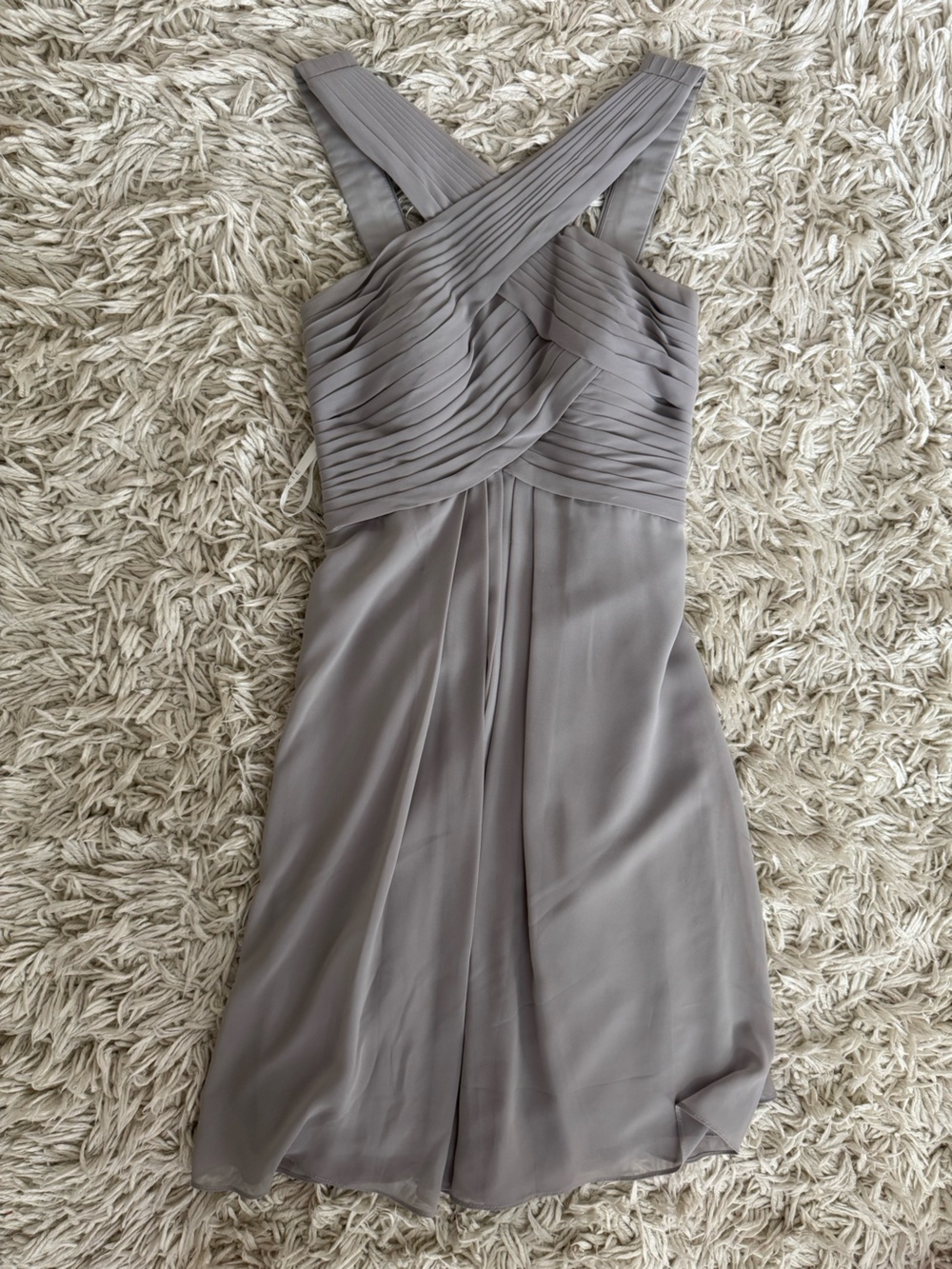 Azazie Pleated Chiffon Dress
